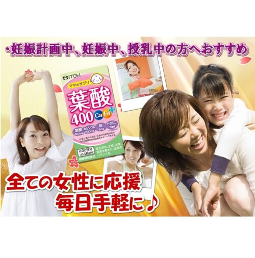 井藤漢方 葉酸補充 400μ +鈣與鐵 120粒